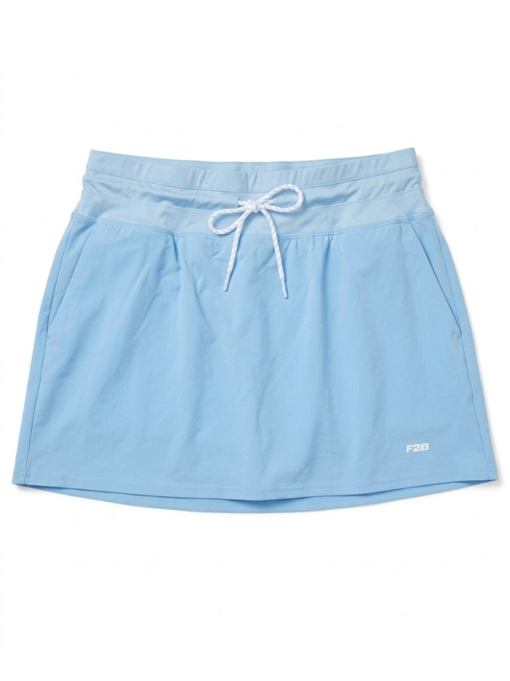 FIT2RUN Light Blue Athletic Skirt Shorts with Pockets Liner – Size L